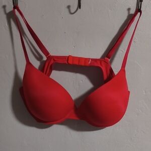 Victoria's Secret Red Push-Up Bra with Adjustable Straps